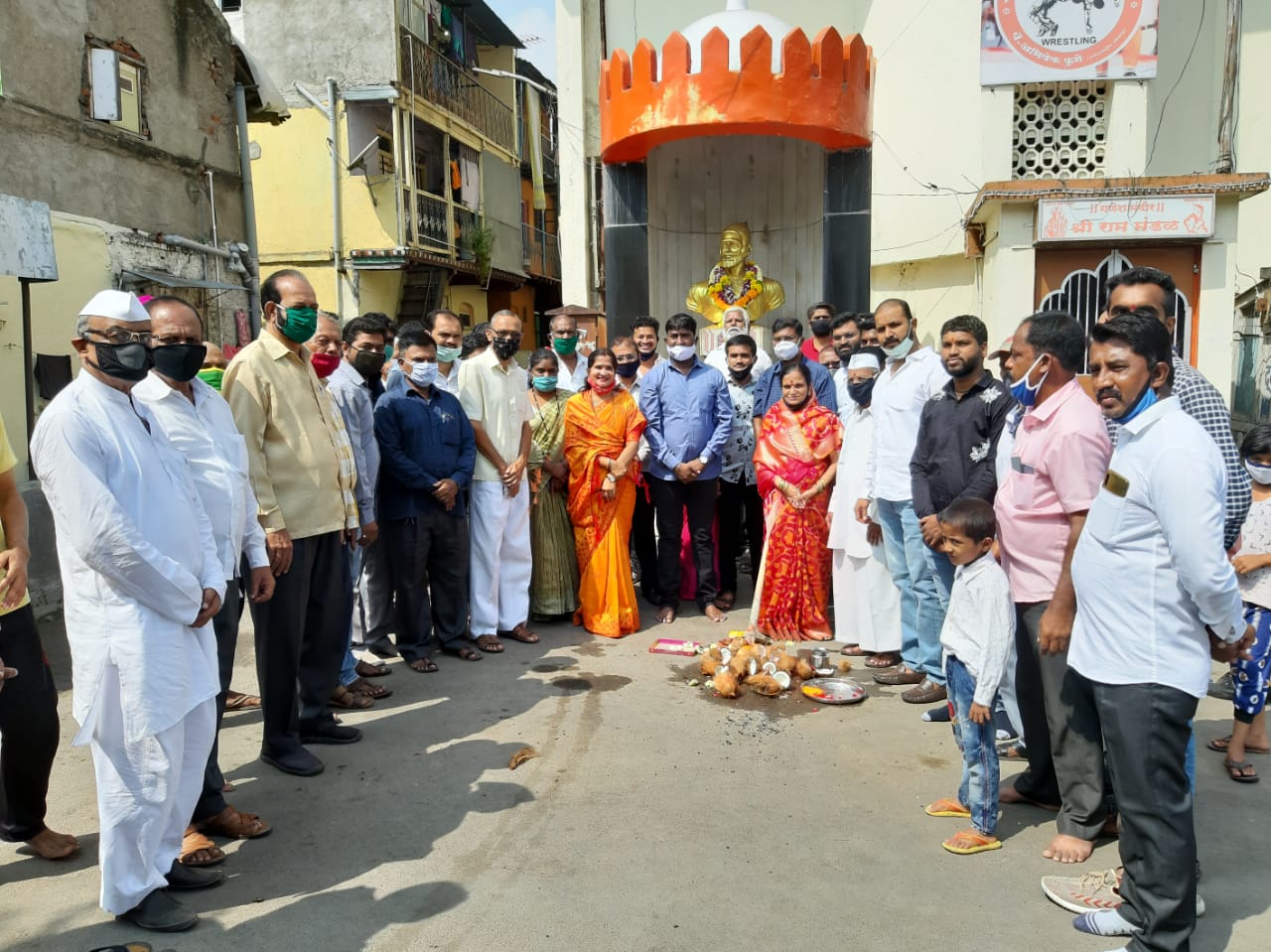 *फुगेवडीत छत्रपती शिवाजीमहाराज पुतळ्याचे सुशोभीकरणाचा भूमिपूजन समारंभ संपन्न. नगरसेविका स्वाती माई काटे यांच्या पाठपुराव्याला यश*.