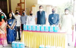 *दिघी गांव कोरोना मुक्त समितीस चंदूकाका सराफ &सन्स प्रा.लि कडून ५०० लिटर सँनिटायझर व १००० मास्क प्रदान.*