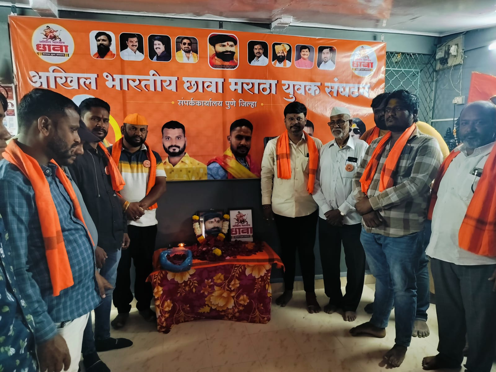 *पुणे जिल्हा अखिल भारतीय छावा मराठा युवा संघटनाकडून क्रांतीसूर्य आण्णासाहेब जावळे पाटील यांच्या पुण्यतिथी निमित्याने अभिवादन करण्यात आले*